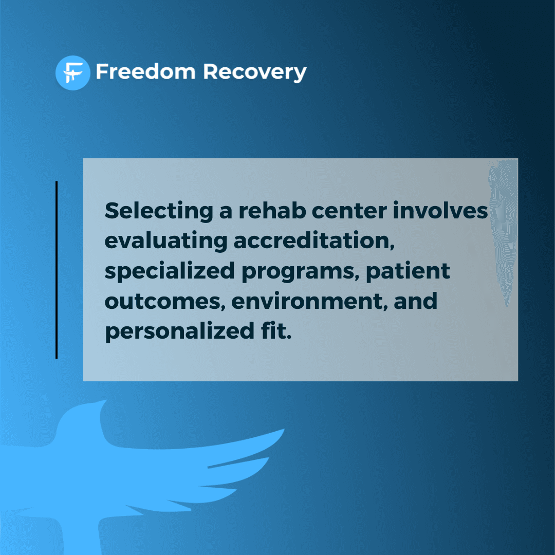 Quote highlighting factors for choosing the best rehab center in Pocatello, Idaho
