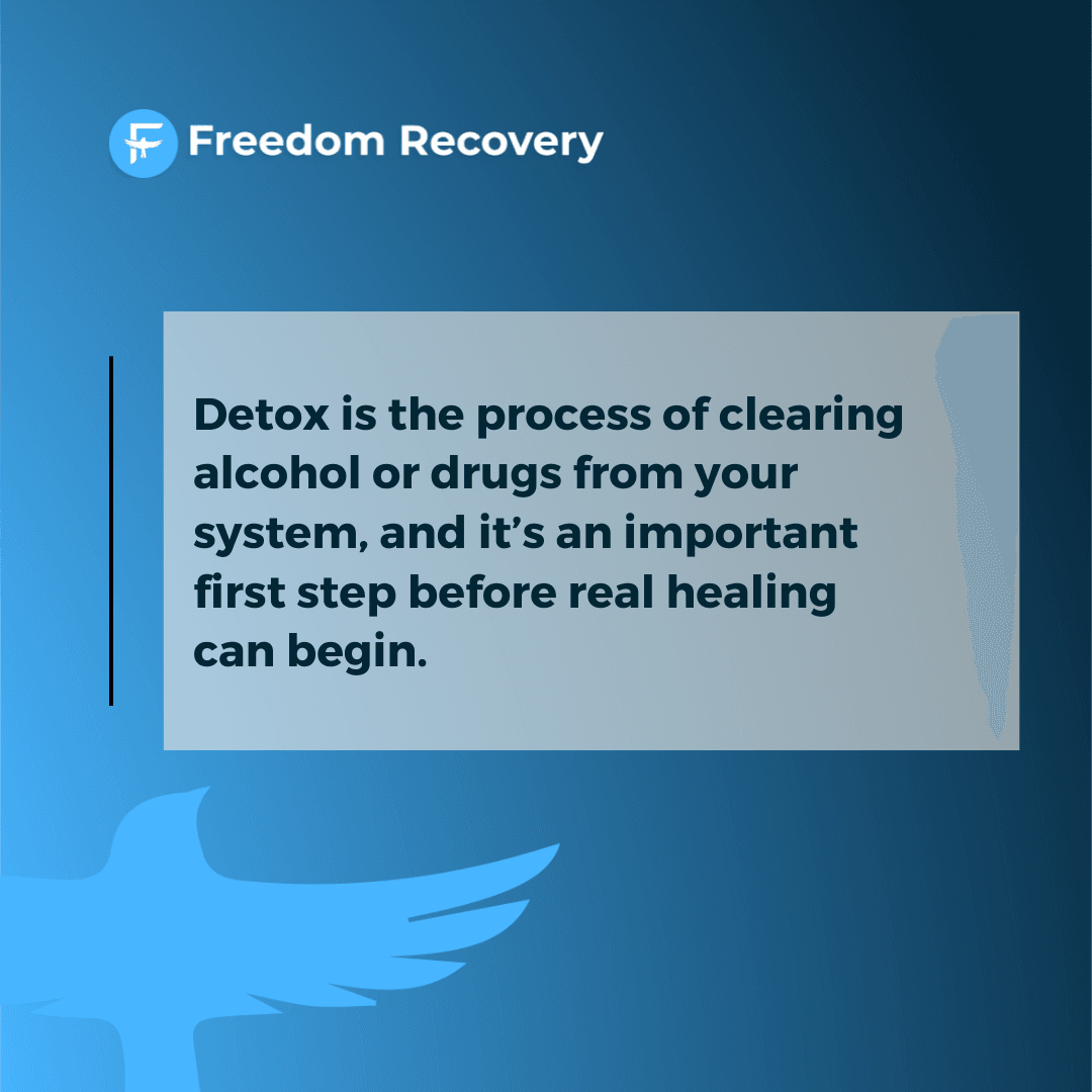 A graphic image from an addiction treatment Idaho center defining detox